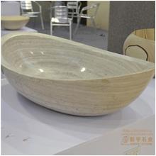 Grey wood Elliptical sink
