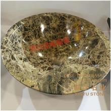 Import dark emperador sink with tap hole